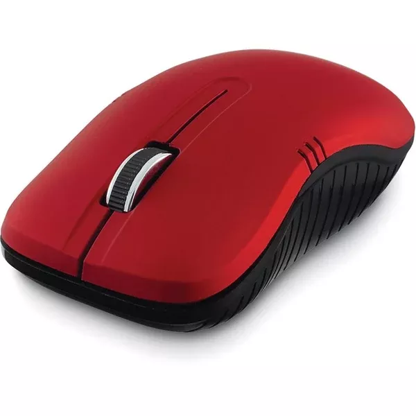 Verbatim Wireless Notebook Optical Mouse, Commuter Series - Matte Red (VER99767)