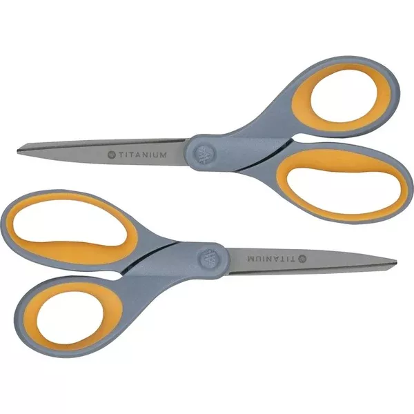 Westcott 8" Straight Soft Handle Titanium-Bonded Glide Scissors (ACM13901)