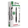 Zebra 20610 Z-Grip Medium 1 mm Recycled Retractable Ballpoint Pen - Black Ink/Black Barrel (1-Dozen)