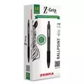 Zebra 20710 Z-Grip Medium 0.7 mm Recycled Retractable Ballpoint Pen - Black Ink/Black Barrel (1-Dozen)