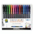 Zebra 46824 0.7 mm Sarasa Dry Gel X20 Gel Pen - Medium/Assorted Ink and Barrel Colors (14/Set)