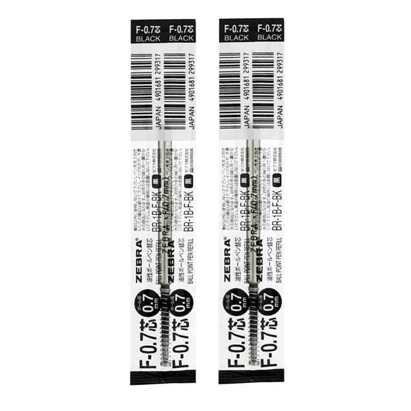 Zebra F-0.7 Ballpoint Pen Refill - 0.7 mm - Black - 2 Pack