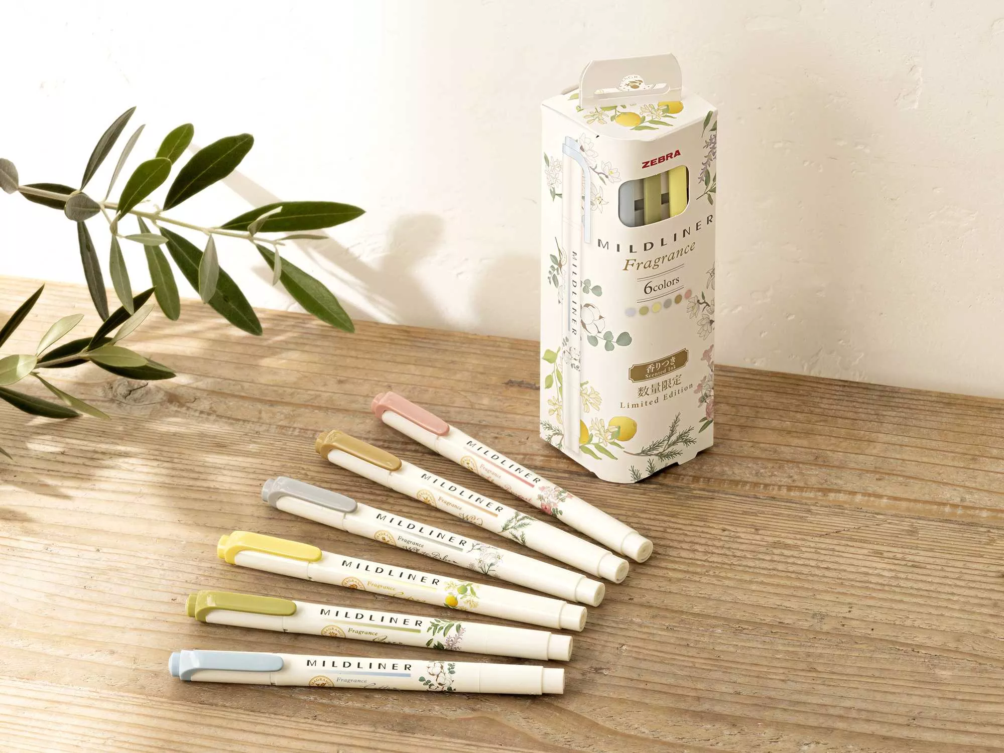 Zebra Mildliner Fragrance Scented 6 Pastel Color Highlighters