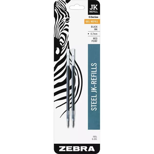 Zebra Pen G-301 JK Gel Stainless Steel Pen Refill (ZEB88112)