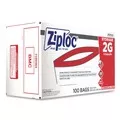 Ziploc 682253 2 Gallon 1.75 mil. 15 in. x 13 in. Double Zipper Storage Bags - Clear (100/Carton)